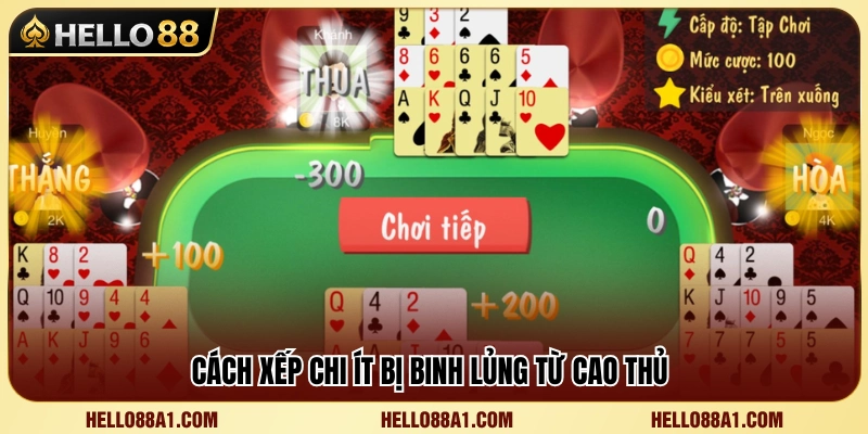 Mậu Binh Hello88 – Cách Xếp Chi Ít Bị Binh Lủng 4 Mẹo sắp xếp các chi hợp lý để hạn chế binh lủng