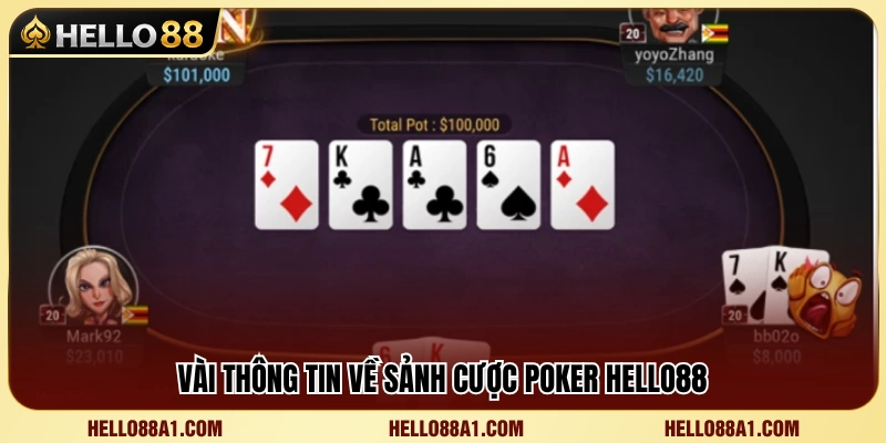 Poker Hello88 – Đọc Bài, Theo Tố Và Giữ Tâm Lý 2 Khám phá không gian Poker trong sảnh game Hello 88