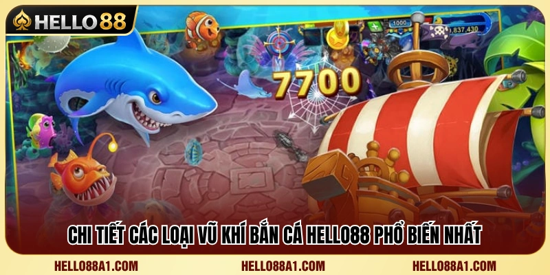 Đặc điểm và sức mạnh của từng dòng vũ khí bắn cá Hello88